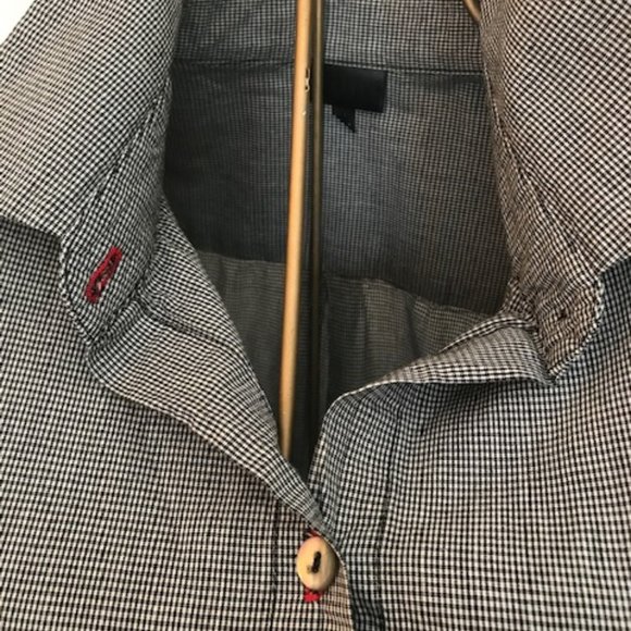 Black and white check cotton tunic shirt - Picture 1 of 13